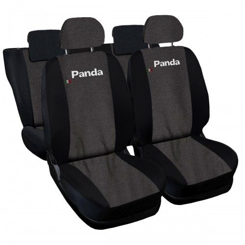 Coprisedili Auto Compatibili Panda Hybrid 2021 Versione 50 E 50 Jeans Nero